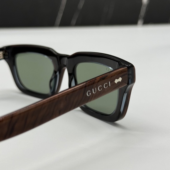 NEW GG1524S 003 GUCCI BROWN GREEN SQUARE UNISEX GUCCI SUNGLASSES - Picture 7 of 11